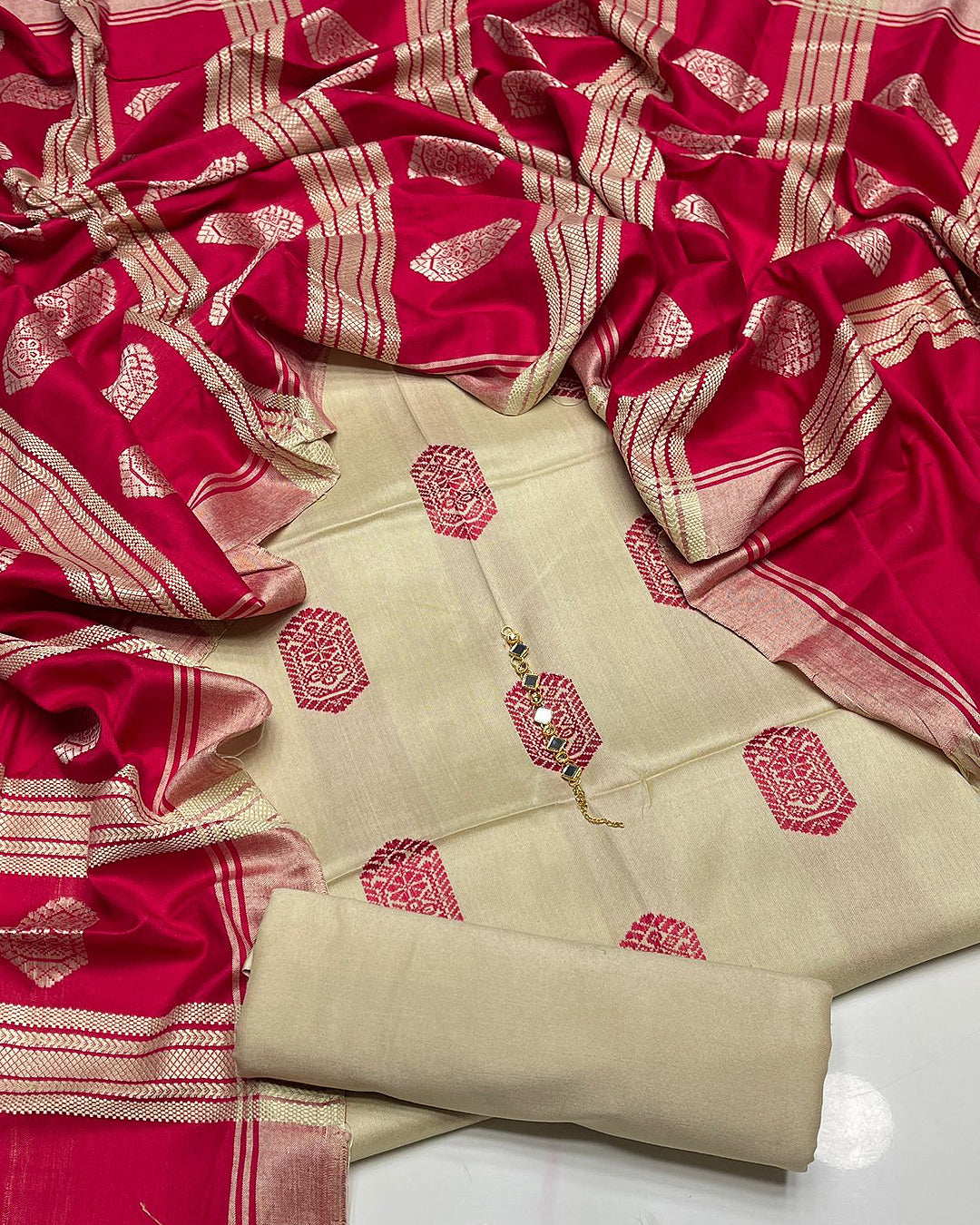 3 PC Sussi Jacquard Dress