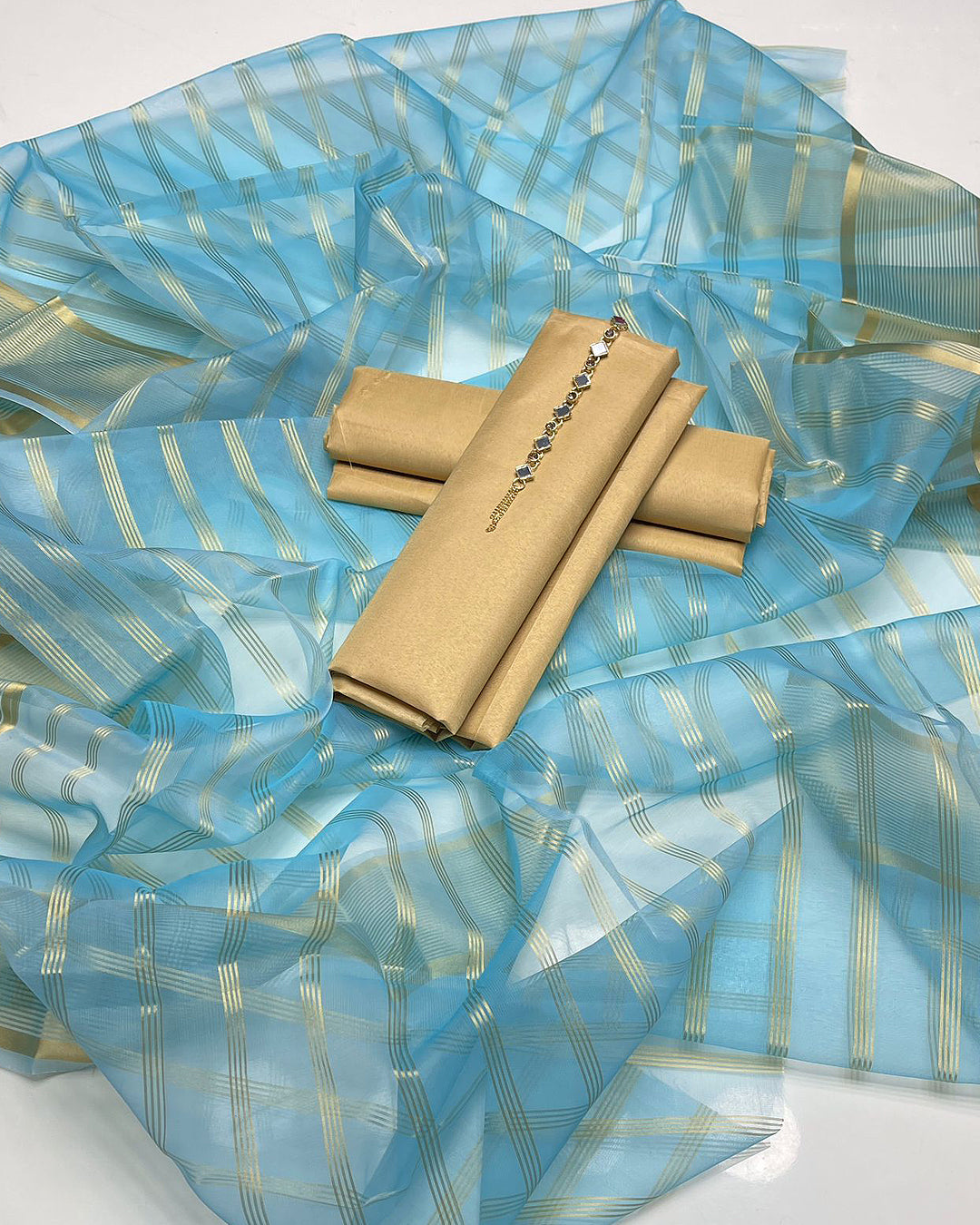 3 PC Unstitched Formal Wear Dresses