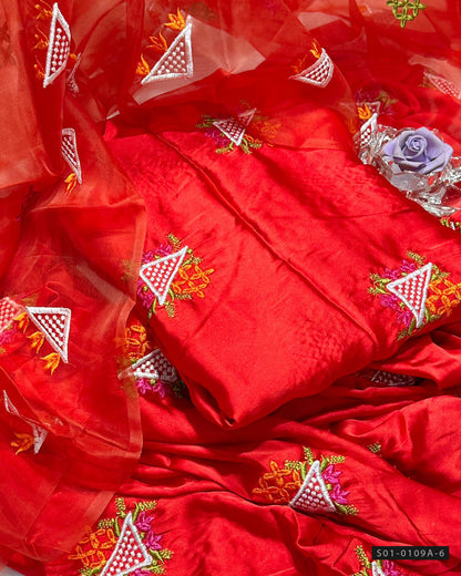 3 PC Unstitched Shamoze Silk Dress Collection