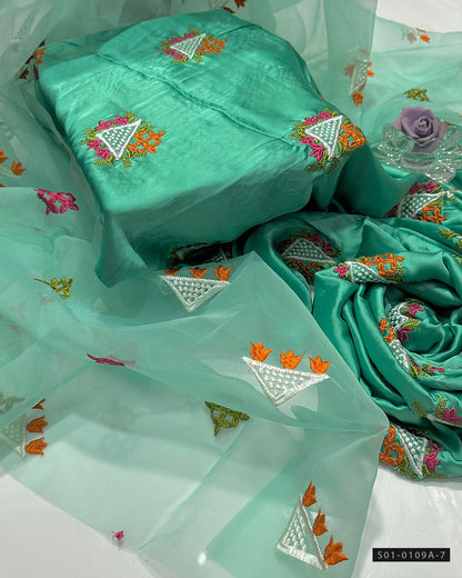 3 PC Unstitched Shamoze Silk Dress Collection