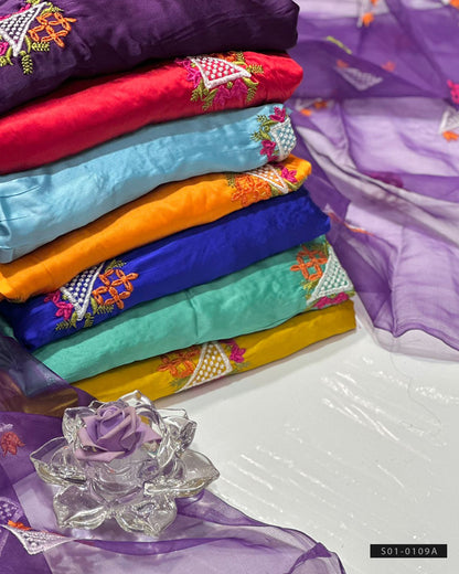 3 PC Unstitched Shamoze Silk Dress Collection