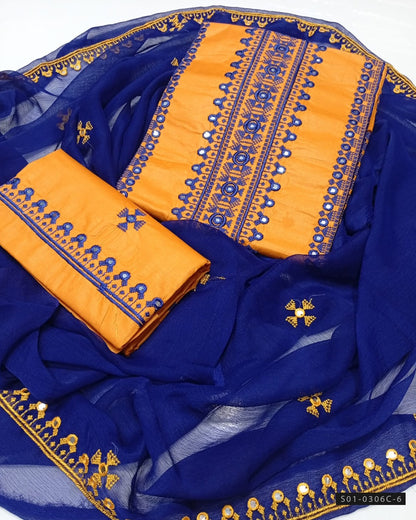 3 PC Unstitched Machine Embroidered Lawn dress Collection