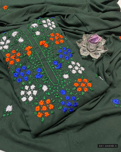 Handmade 3 PC Unstitched Linen Dress Collection