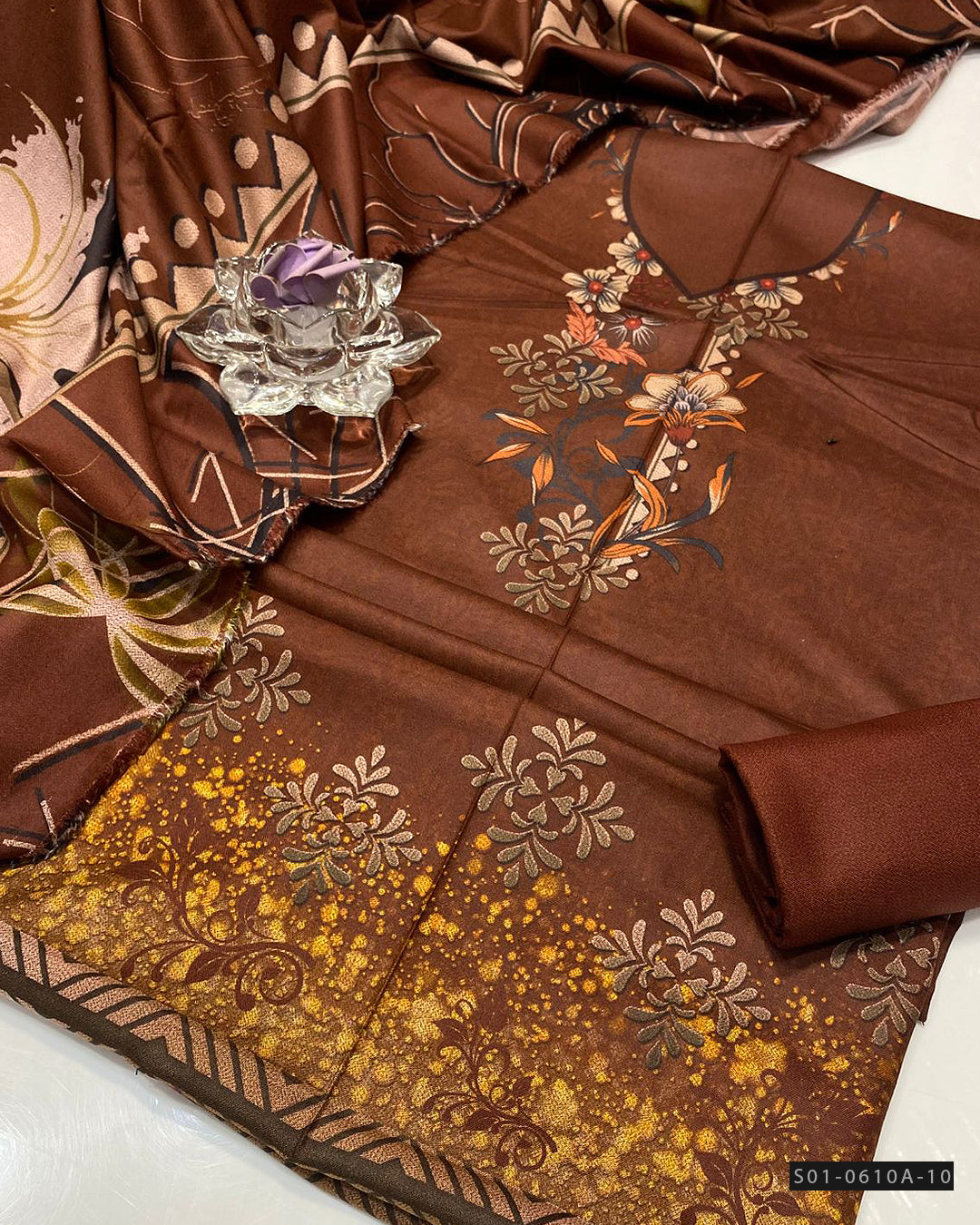 3 PC Unstitched Dhanak Dress Collection