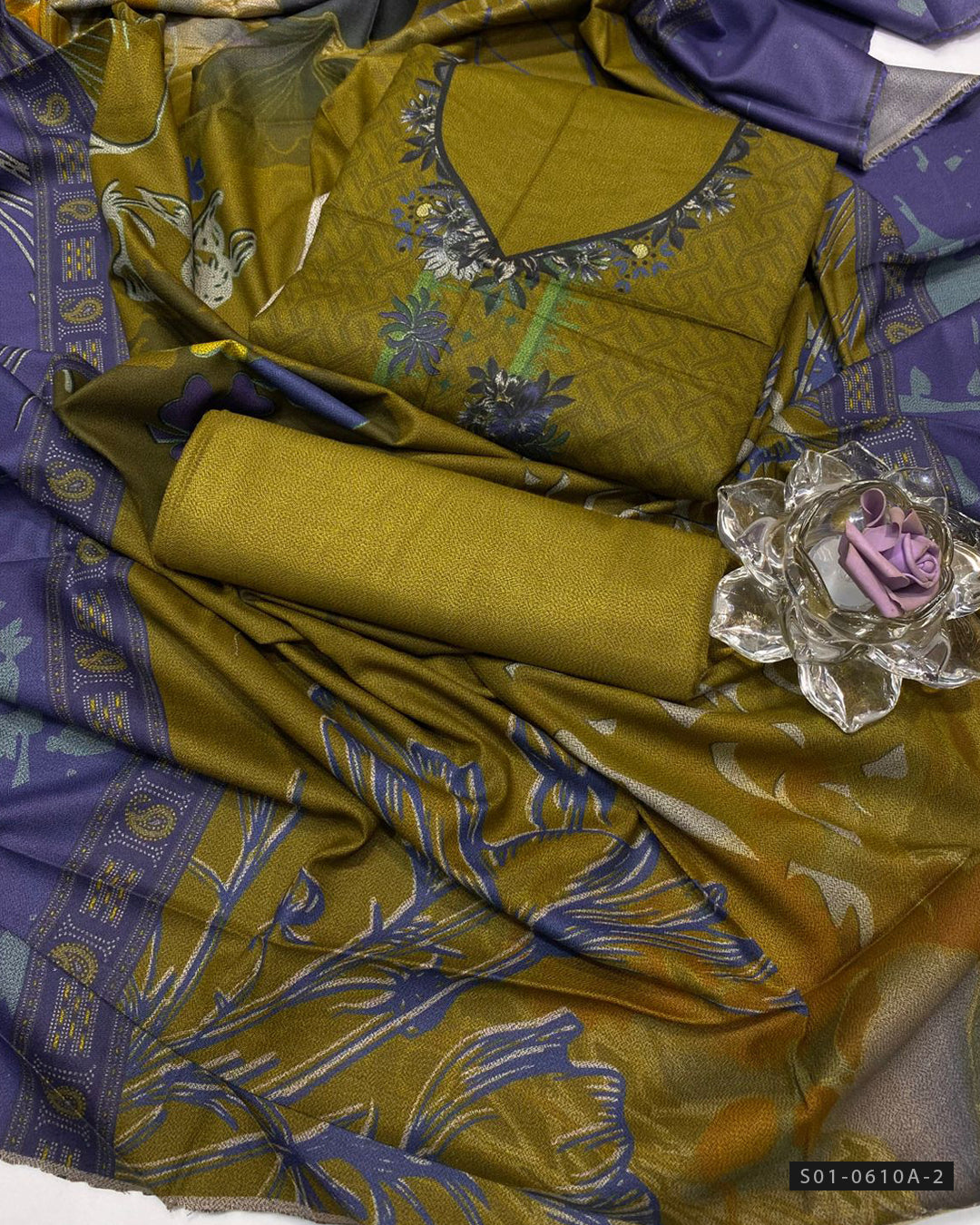 3 PC Unstitched Dhanak Dress Collection