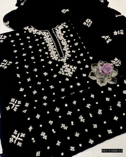 Handmade 3 PC Unstitched Linen Dress Collection