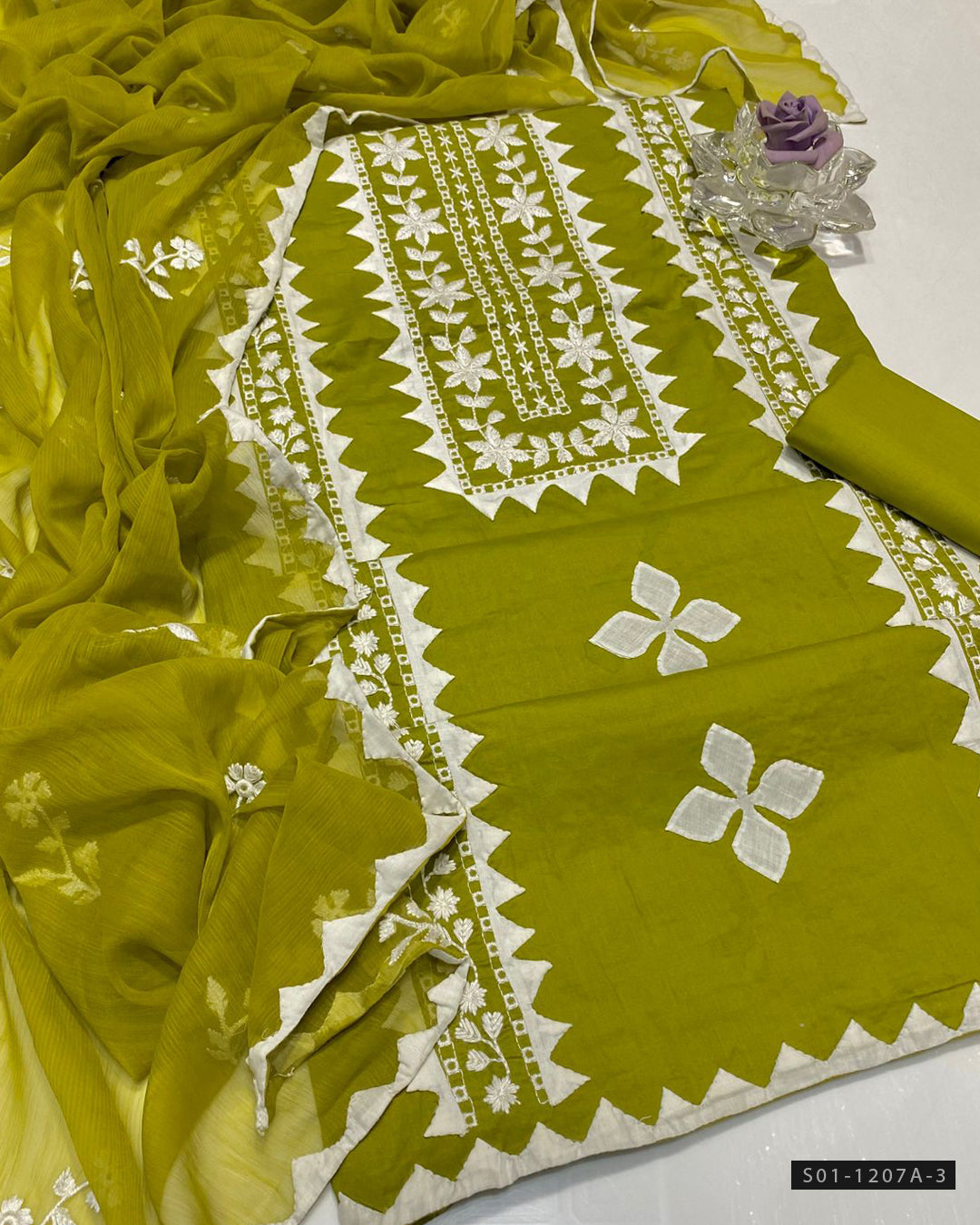 Handmade 3 PC Unstitched Lawn Dress Collection