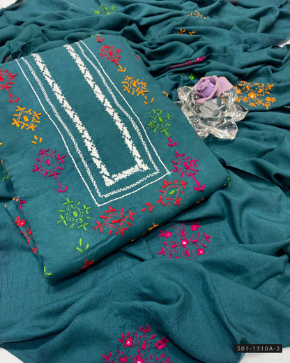 Handmade 3 PC Unstitched Linen Dress Collection