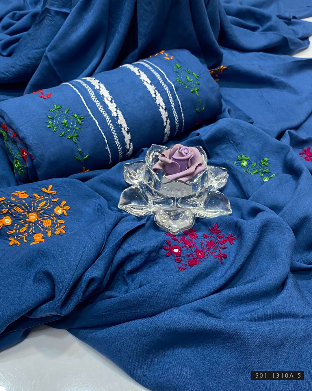 Handmade 3 PC Unstitched Linen Dress Collection