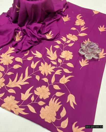 Handmade 3 PC Unstitched Linen Dress Collection