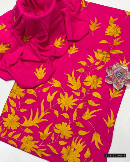 Handmade 3 PC Unstitched Linen Dress Collection