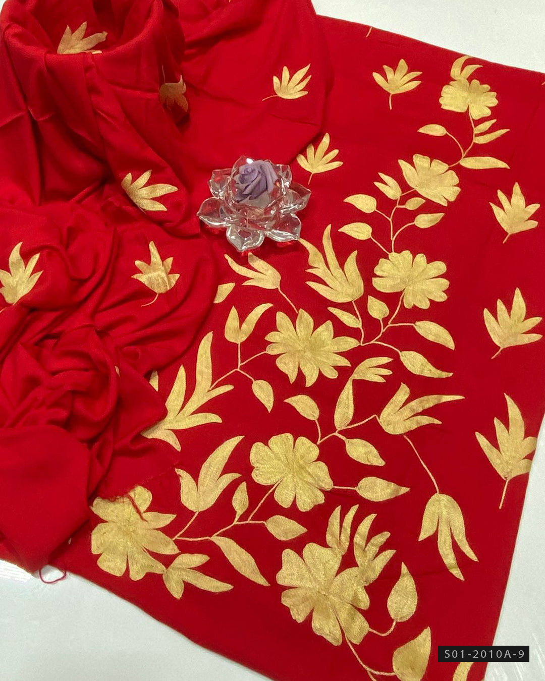 Handmade 3 PC Unstitched Linen Dress Collection