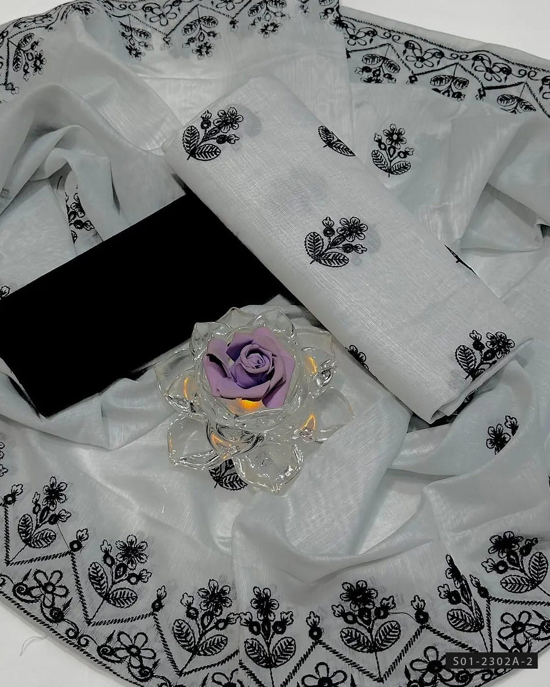 3 PC Unstitched Paper Cotton Dress Collection