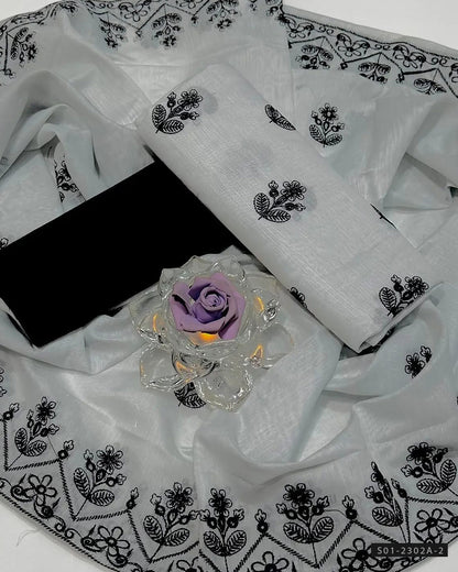 3 PC Unstitched Paper Cotton Dress Collection