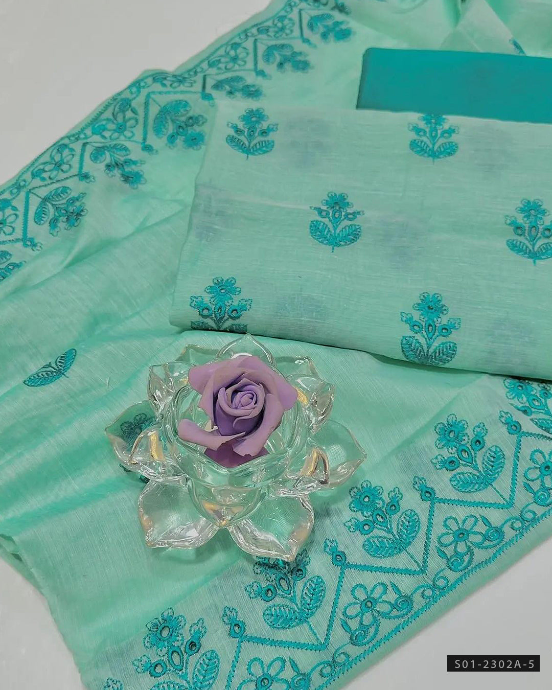 3 PC Unstitched Paper Cotton Dress Collection