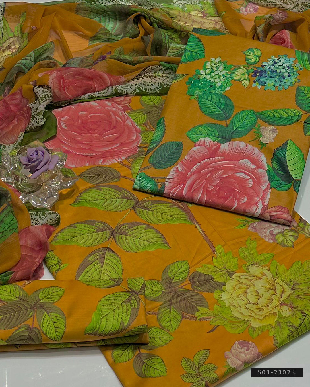 3 PC Unstitched Pure Lawn Dress Collection