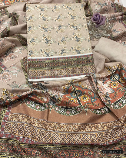 3 PC Unstitched Dhanak Marina Dress Collection