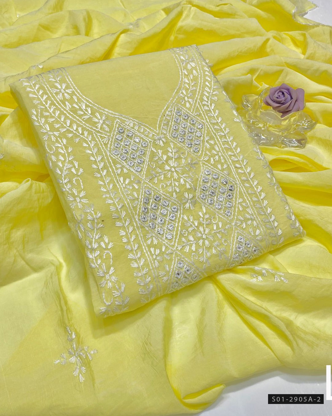 Handmade 2 PC Unstitched Paper Lawn Dress Collection