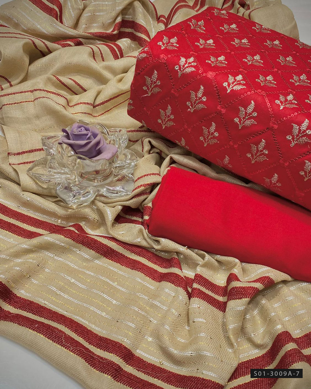 3 PC Unstitched Marina Linen Dress Collection