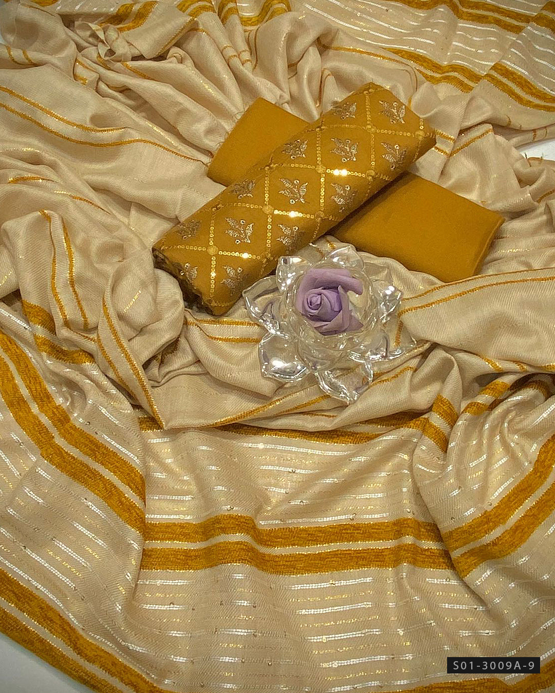 3 PC Unstitched Marina Linen Dress Collection
