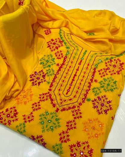 Handmade 3 PC Unstitched Linen Dress Collection