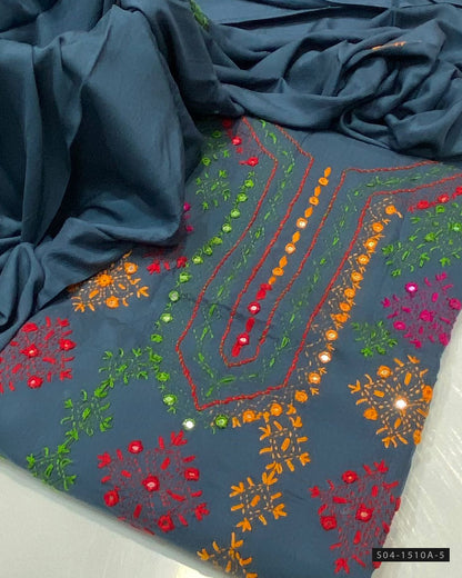 Handmade 3 PC Unstitched Linen Dress Collection