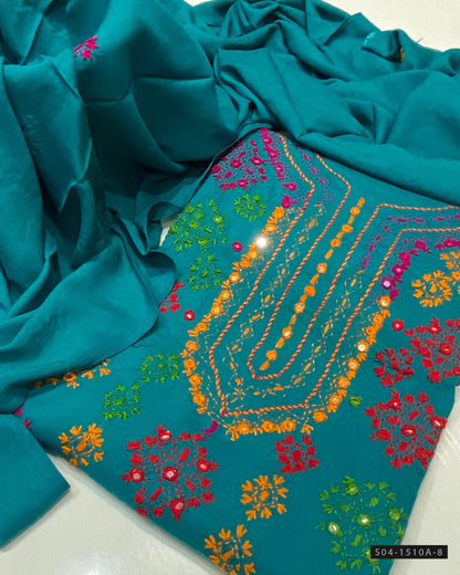 Handmade 3 PC Unstitched Linen Dress Collection