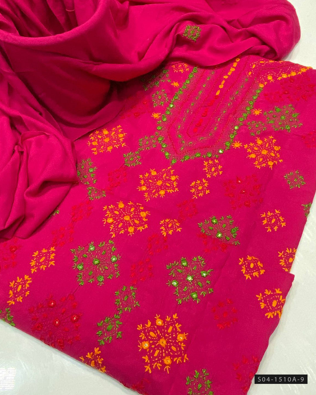 Handmade 3 PC Unstitched Linen Dress Collection