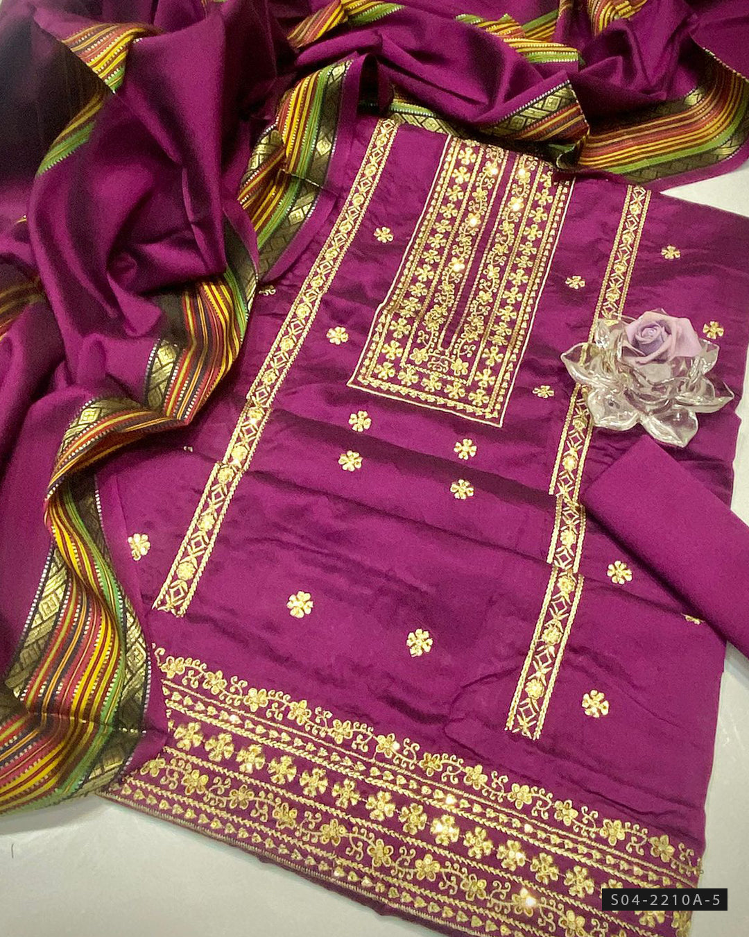3 PC Unstitched Fancy Dress Collection