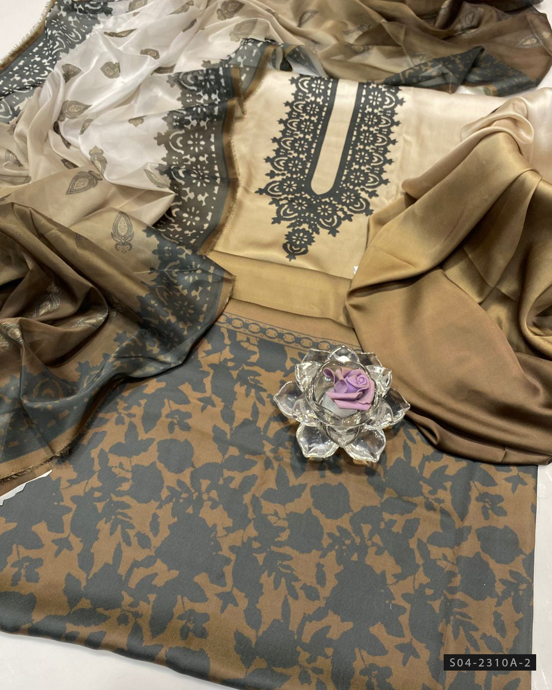 3 PC Unstitched Shamoze Silk Dress Collection