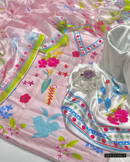 3 PC Unstitched Shamoze Silk Dress Collection