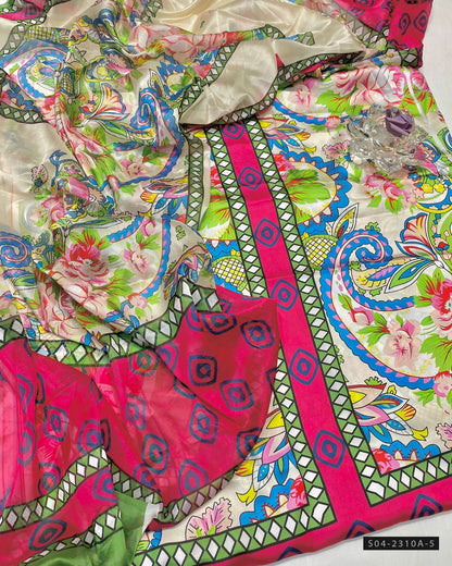 3 PC Unstitched Shamoze Silk Dress Collection