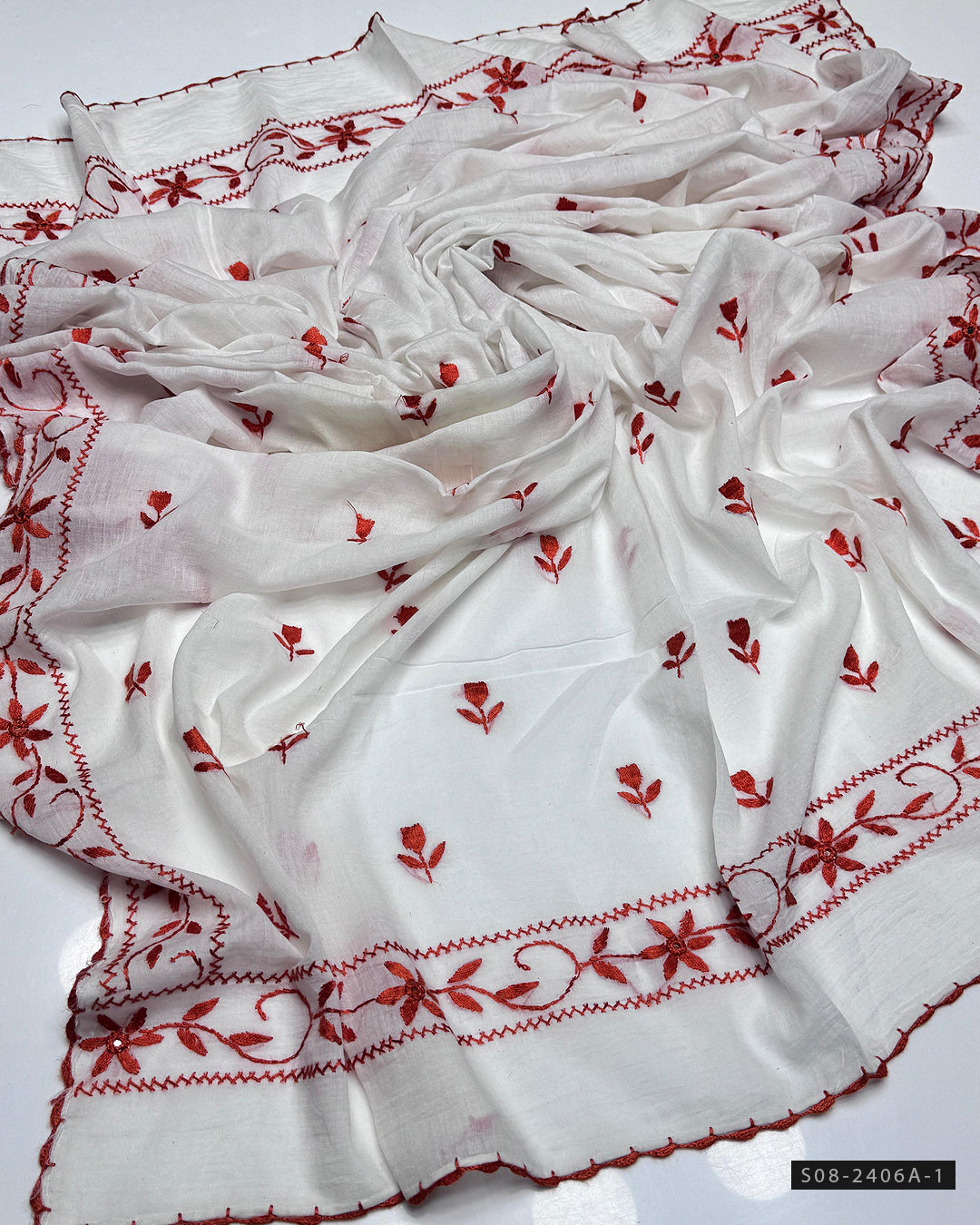 Beautiful Hand Embroidered Lawn Chaddar Collection