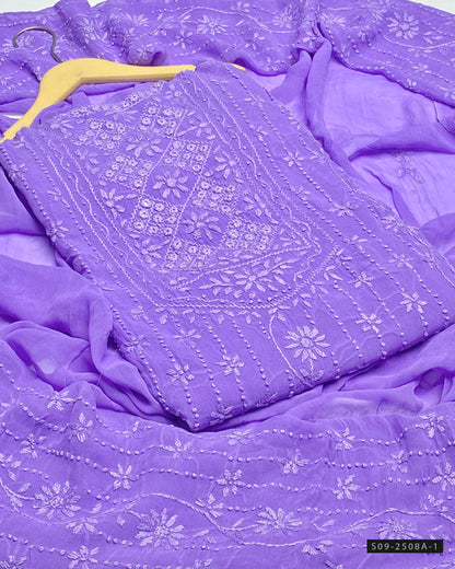 Handmade 2 PC Unstitched Chiffon Dress Collection