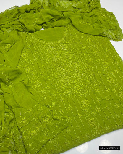 Handmade 2 PC Unstitched Chiffon Dress Collection