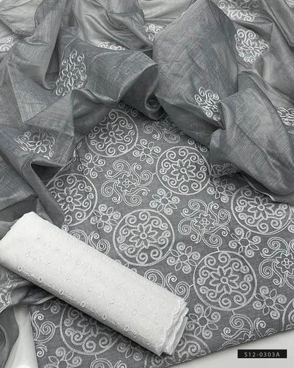 3 PC Unstitched Paper Cotton Dress Collection