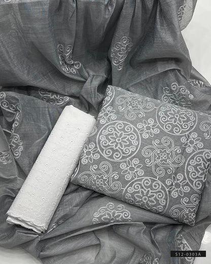 3 PC Unstitched Paper Cotton Dress Collection