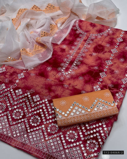 3 PC Unstitched Cotton Lawn Dress