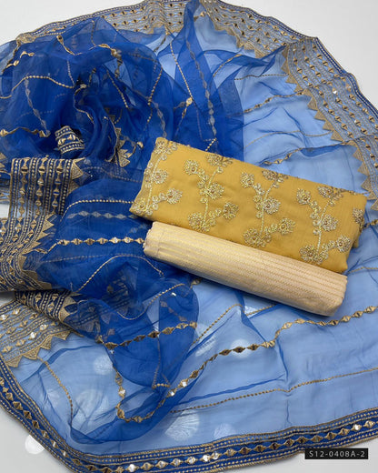 3 PC Unstitched Fancy Dress Collection