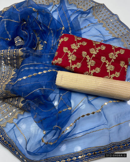 3 PC Unstitched Fancy Dress Collection