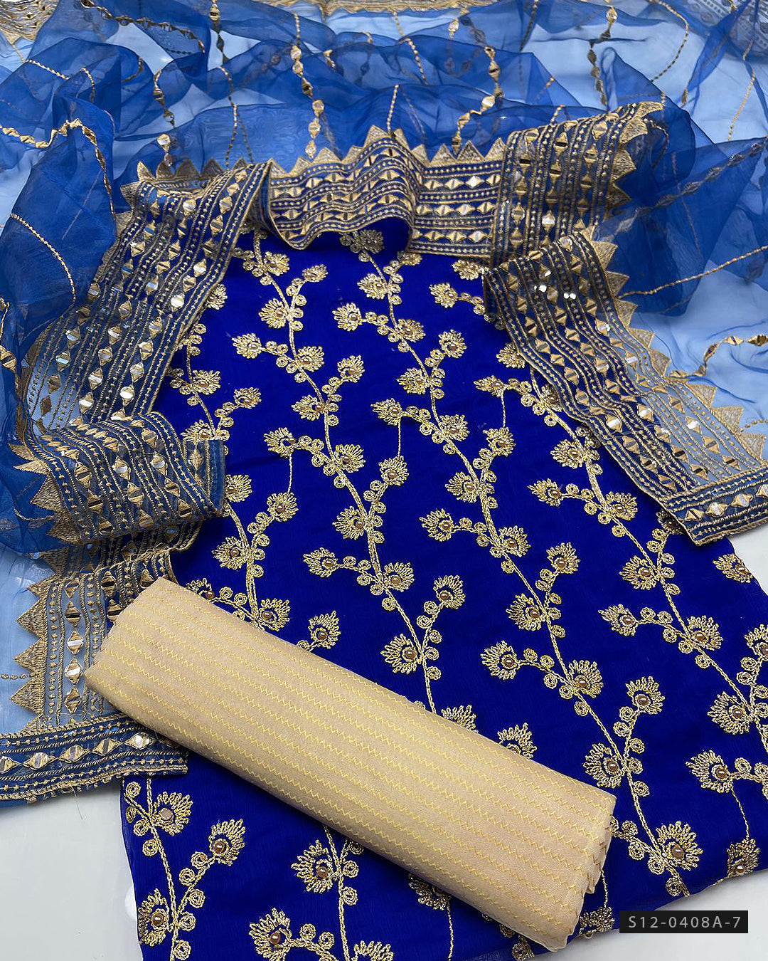 3 PC Unstitched Fancy Dress Collection