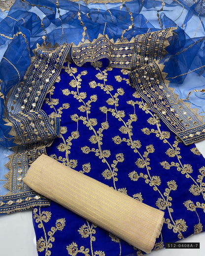 3 PC Unstitched Fancy Dress Collection