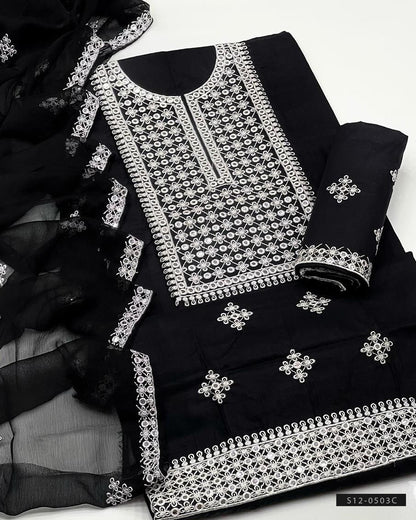 3 PC Unstitched Cotton Lawn Dress Collection