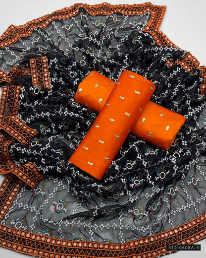 3 PC Unstitched Fancy Dress Colllection