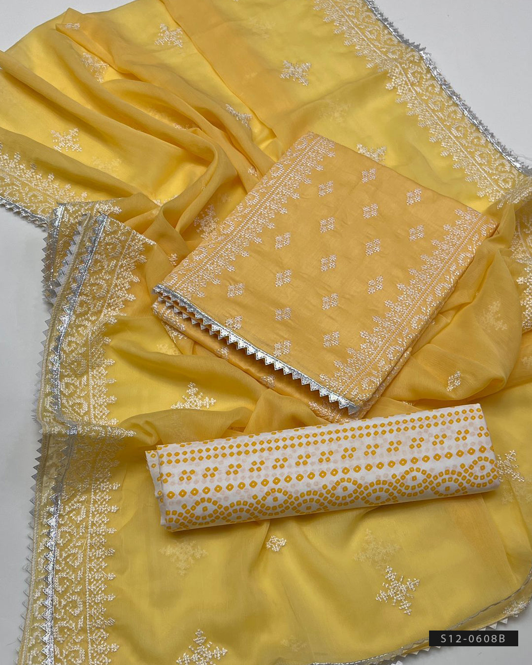 3 PC Unstitched Cotton Lawn Dress Collection