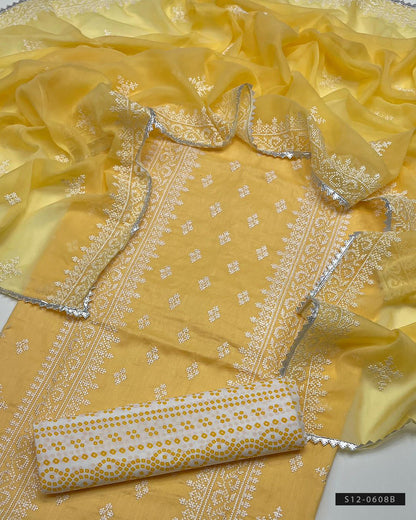 3 PC Unstitched Cotton Lawn Dress Collection