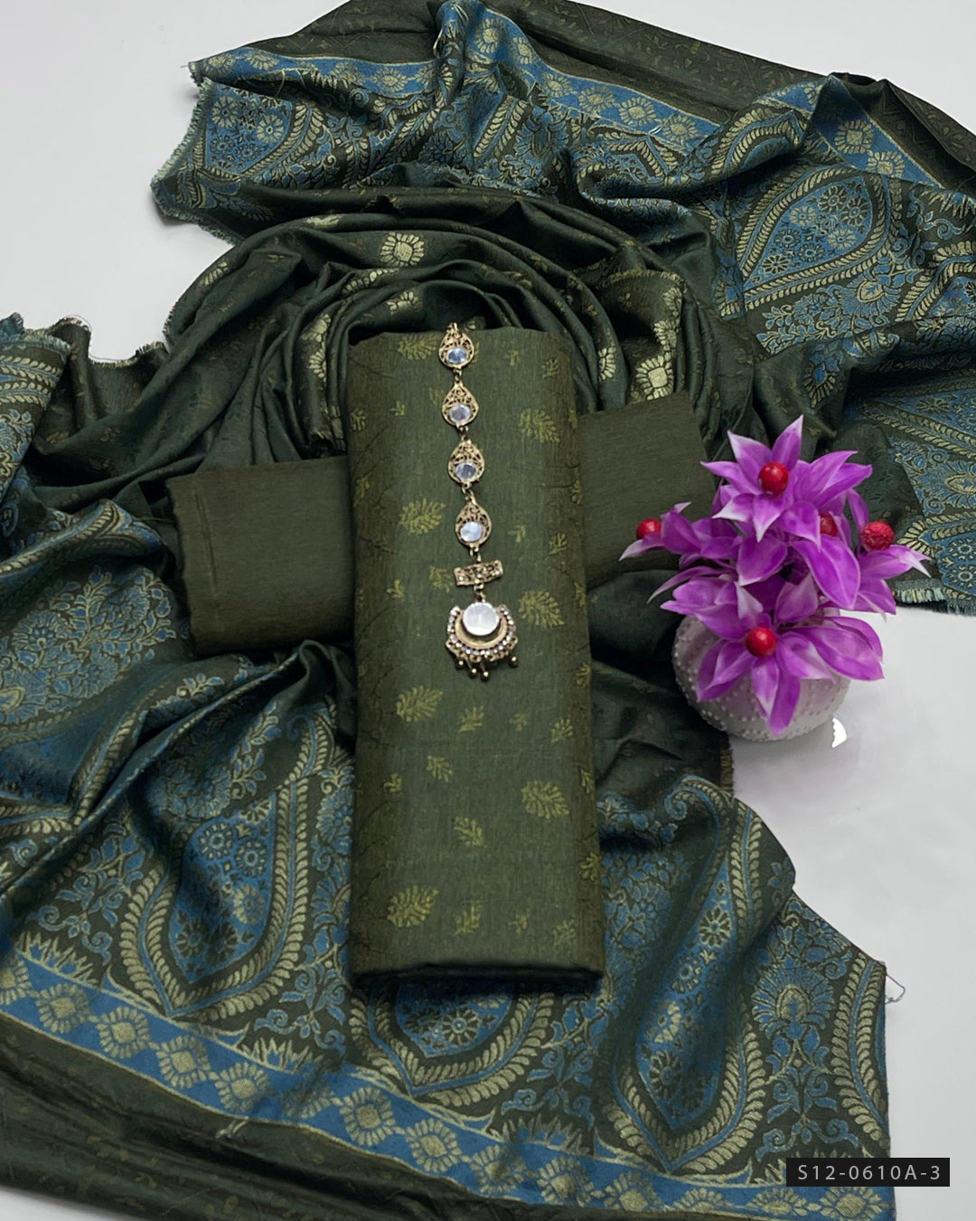 3 PC Unstitched Dhanak Marina Dress Collection