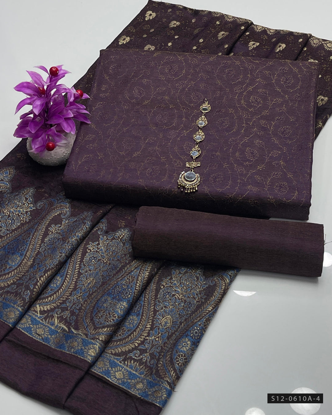3 PC Unstitched Dhanak Marina Dress Collection