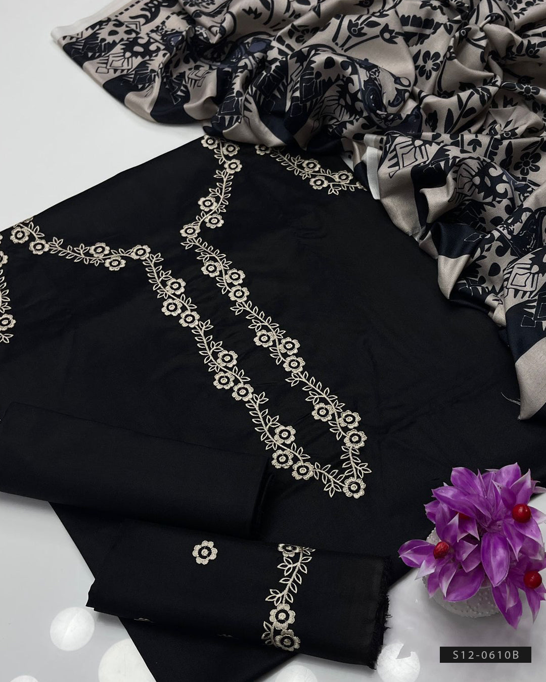 3 PC Unstitched Dhanak Dress Collection