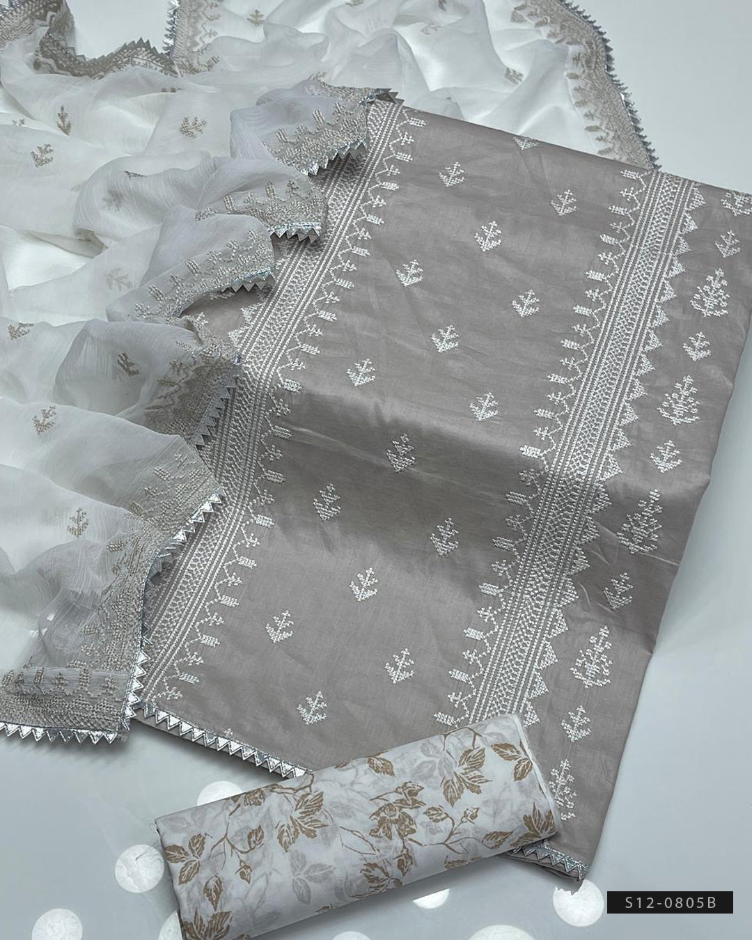 3 PC Unstitched Cotton Lawn Dress Collection
